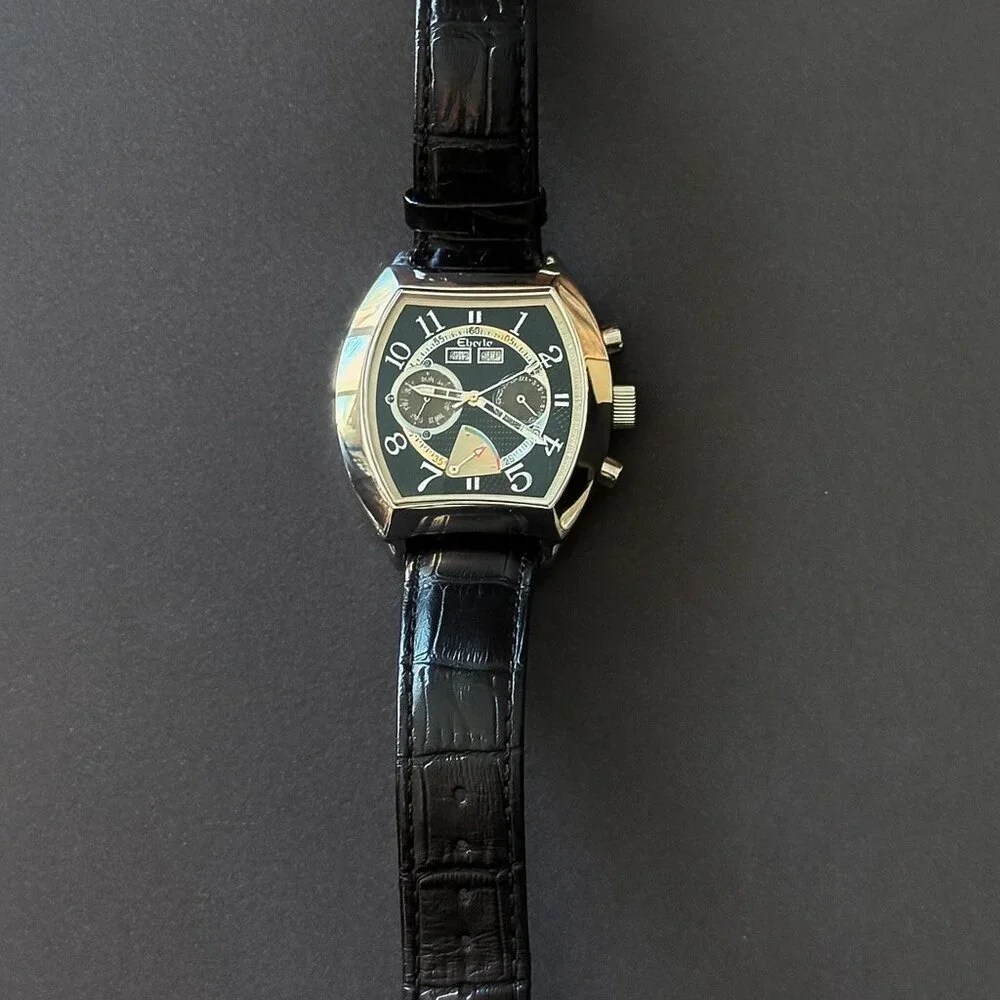 Eberle Automatic Chronograph – E916 - Tonneau Case – Excellent Condition Eberle - Picture 4 of 4
